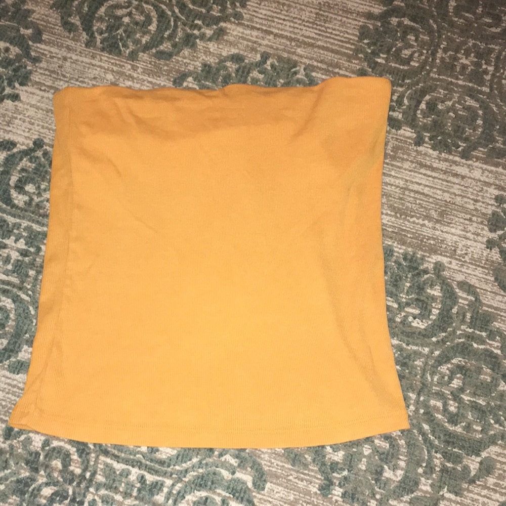 A yellow Tube Top